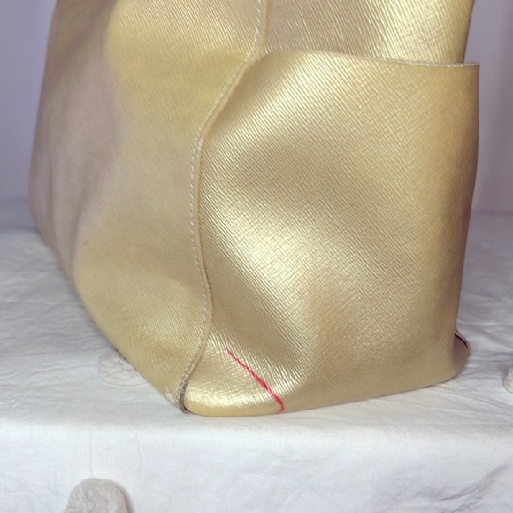 LANCASTER gold staffing leather Intemporal Large shoulder tote. - Picture 8 of 15